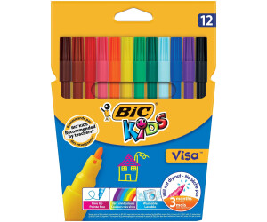 BIC Feutres de coloriage Kids Visacolor XL (+3 ans) Lot de 24