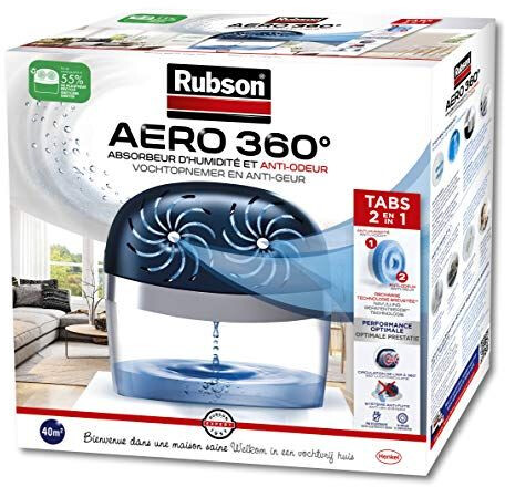 Rubson AERO 360° 2 Recharges de 450 g en tabs neutres pour