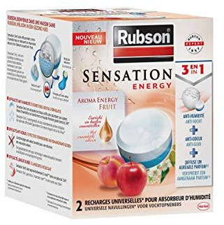 Rubson Sensation Pure, Recharges universelles pour absorbeur d'humidité  parf