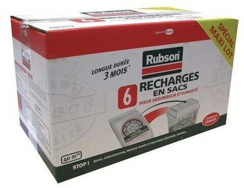 Lot de 2 recharges tablette pour absorbeur d'humidité RUBSON