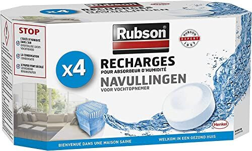 Rubson 4 recharges pour absorbeur d'humidité, Aero 360° Tab