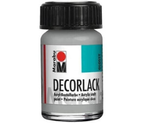 Marabu Decorlack Acryl Metallic-Silber 782 – 50 Ml, Hochglänzender Acryllack, Wetterfest, Für Viele Oberflächen