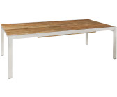 Glasplatte Tisch Holztisch Massiver Esstisch BARRACUDA Teak mit Stahl Kufenf/ü/ßen 240cm inkl