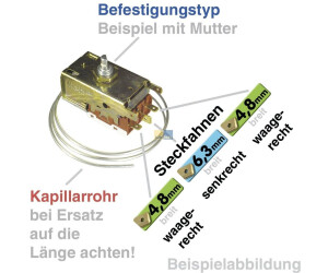 Original Thermostat Kühlgerät Ranco K57-L5807 1000mm Kapillarrohr 3x6,3mm AMP 