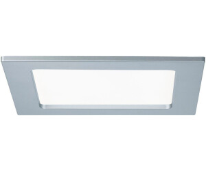 12 W Kunststoff Paulmann Leuchten Paulmann 92077 Einbaupanel eckig Deckenleuchte 12W Licht 4000K Neutralwei/ß LED Panel Chrom matt IP44 spritzwassergesch/ützt inklusive Leuchtmittel Einbauleuchte