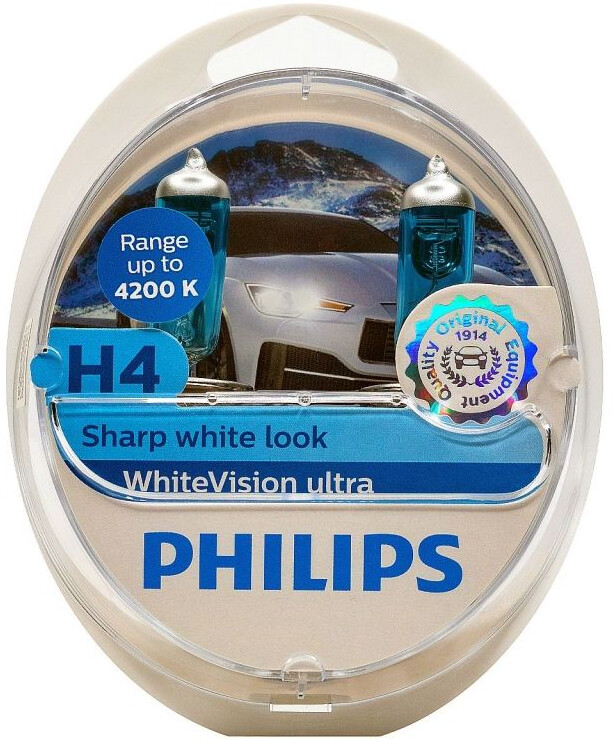 Philips WhiteVision ultra H4 (2 x 12V 55W + 2 x W5W) ab 14,80 €