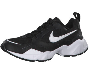 nike white and black air heights trainers