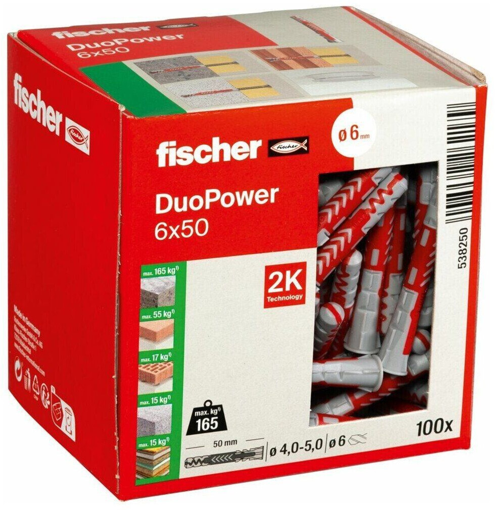 Fischer Duopower 6 x 50 mm LD au meilleur prix sur