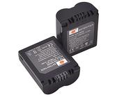 vhbw 2 x accu vervangt Panasonic DMW-BMA7, CGR-S006E, CGR-S006, CGA-S006E, CGA-S006 voor camera (600mAh, 7,2 V, Li-Ion