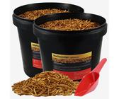 Lyra Pet Getrocknete Mehlwürmer 2x1 Kg – Proteinreiches Futter Für Vögel, Reptilien & Mehr