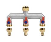 3-Wege Wasseranschluss Adapter T-Stück - 1/2x1/2x1/4 Zoll Mit Absperrhahn | Ideal Für Wasserfilter & Kühlschränke