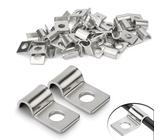 80-teiliges Sortiment Edelstahl-Kabelschellen Gummigepolstert – Rohrschellen-Set