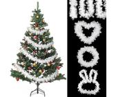 8 Stück X 2M Lametta Weihnachtsbaum Girlande Weiß Mit Stern
