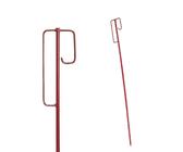 8er Set UvV Absperrleinenhalter 2. Wahl – 1,2 M Stahlstangen Mit Spitze, Grün, Für Warnband, Absperrketten Und Mobile Zäune