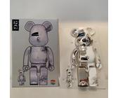 Boneco Urso Prata: Bearbrick 400% 28cm - Tudo De Marvel DC