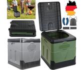 WETCEAOM Faltbare Campingtoilette – 42 X 35 X 31 Cm, Klappbar Auf 5 Cm, Mit Tragetasche & Abfallbeuteln – Auch Als Hocker, Tisch Oder Mülleimer Nutzbar – Für Auto, Zelt & Outdoor