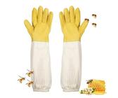 Hapyearn Imkerhandschuhe XL – Stichfest, Ziegenleder, Baumwoll-Canvas, Elastische Bündchen, Unisex, Für Imker & Bienenschutz