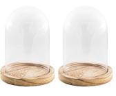 Glasglocke mit Holzboden