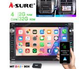 9 Zoll Car Radio Seat Alhambra 9" DAB+ 4+64GB Android 14 Autoradio Kam Navi Für VW Sharan II Android Radio Golf 4