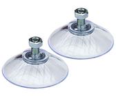 10 Starke PVC-Saugnäpfe Mit Rändelmutter – 40mm, Transparent – Für Glas, Fliesen, Spiegel – Wiederverwendbar