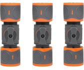 2 Gartenschlauch-Verbinder 1/2 & 3/4 Zoll Mit Absperrhahn – Wasserstop, Kompatibel Mit Gardena