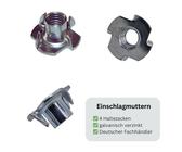 PARCO M6 X 8 Mm Insert Nuts With 4 Impact Tips | Galvanized Steel, 100-Piece Pack