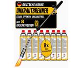 Gasbrenner Brenner Dachbrenner Abflammgerät Unkrautvernichter 3x Düsen
