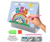 CXINLky Diamond Art Painting tafelkalender 2026, Diamond Art bureaukalender met standaard, tafelkalender met to-do-lijst op de achterkant, 15-dwerg