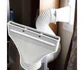 Flacher Fenster-Adapter Für Abluftschlauch – 22x25x2,7 Cm, Grau, Für Klimaanlage, Growzelt & Trockner, Mit Verriegelungslaschen