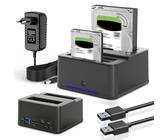 Renkforce RF-5576398 USB-A 3.2 Gen 1 SATA 2 Poorten Harde Schijf Dockingstation 2 5 Inch 3 5 Inch Met Clone Functie Me 2788199