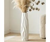 Weisse Bodenvase 60 cm