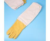 Hapyearn Imkerhandschuhe Stichfest – XL – Ziegenleder & Baumwoll-CANVAS – Gelb – Für Imker Einsteiger & Profis