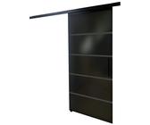 Inova Glas-Schiebetür 900x2150mm - Grauglas Mit Softclose In Industriestil