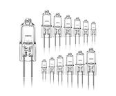 3er-Pack G4 12V 20W Halogen-Ofenbirne, Hitzebeständig Bis 500 °C, Warmweiß, Für Backöfen & Salzampeln