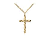 Kreuz Anhänger 17 Mm Gold 333 40,45,50,55 Cm Mit / Ohne Verschiedenen Goldketten