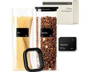 plastik boxen BigDean Aufbewahrungsbox 3x 60 L Plastikboxen mit Deckel groß Budget Kunststoffbox mit Deckel (Set, 3 St., Aufbewahrungsbox), Stapelbar, Nestbar, Funktional & Langlebig Klein