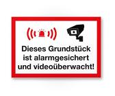 6 Aufkleber Videoüberwachung Mit Piktogramm Schild In Größe 10,5 X 14,8 - Foto 10