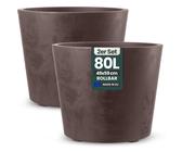 Rollbarer XL Pflanzkübel Millennium 80 Liter in verschiedenen Farben
