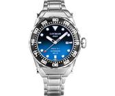Locman Mare Orologio Uomo – 0557A08S-00WHBLSB, Cassa 44mm Acciaio E Titanio, Cinturino Silicone Blu, Quadrante Bianco
