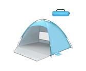 Strandmuschel 240x125x125 Cm – Mit Staufach, UV-Schutz 80, Wind- & Sandschutz, Inkl. Abspannleinen & Erdnägel, Leichtes Packmaß