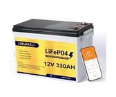FEENCE 12V 330Ah Selbsterwärmende LiFePO4 Lithium Batterie Mit 200A BMS - 4224Wh Für Wohnmobil, Solar & Notstrom