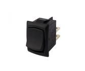 Mini Wippenschalter, 2-polig, schwarze Wippe, 13,5x18mm 250V/3A, EIN