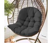 PATIO Hängesessel-Kissen 2-tlg. – Sitz- Und Rückenpolster, Gesteppt, Mit Befestigungsschnüren, 60x60 Cm Und 110x38 Cm, Für Hängeschaukel, Nest & Korb, Indoor & Outdoor