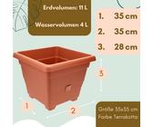 sichtschutz blumenkasten holz robinia-pro PFLANZKASTEN mit SICHTSCHUTZ, auf Rollen – robinia24