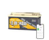 150A BMS Batterie Power Queen 12V 140Ah LiFePO4-Batterie Mit Bluetooth – 150A BMS, 1920W, Niedrigtemperaturschutz, 2er-Set Für Wohnmobil & Boot