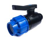 MONTERAL Klemmverbinder Mit Kugelhahn 25mm PP – Für PE-Rohr, PN16, UV-beständig, Mit O-Ring-Dichtung, Zum Verbinden Von Polyethylen-Rohren