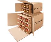 Produktbild von Weinkartons Für 1 Bis 18 Flaschen – DHL- Und UPS-zugelassene Flaschenkartons, Optimal Für Versand
