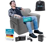 Divano Gonfiabile Skandika Easy Air Da Esterno Con Pompa Integrata USB - 1/2 Persone, Fino A 200kg, Incl. Borsa (Pacchetto Premium)