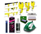 SkinStar Skiwax-set, natuurlijke skiwas, starterset, skispanner, reparatieset, 8 stuks