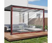 ZHZHXR Wasserdichte Plane Transparent 2,5x2,5m - Mit Ösen Für Terrasse & Garten